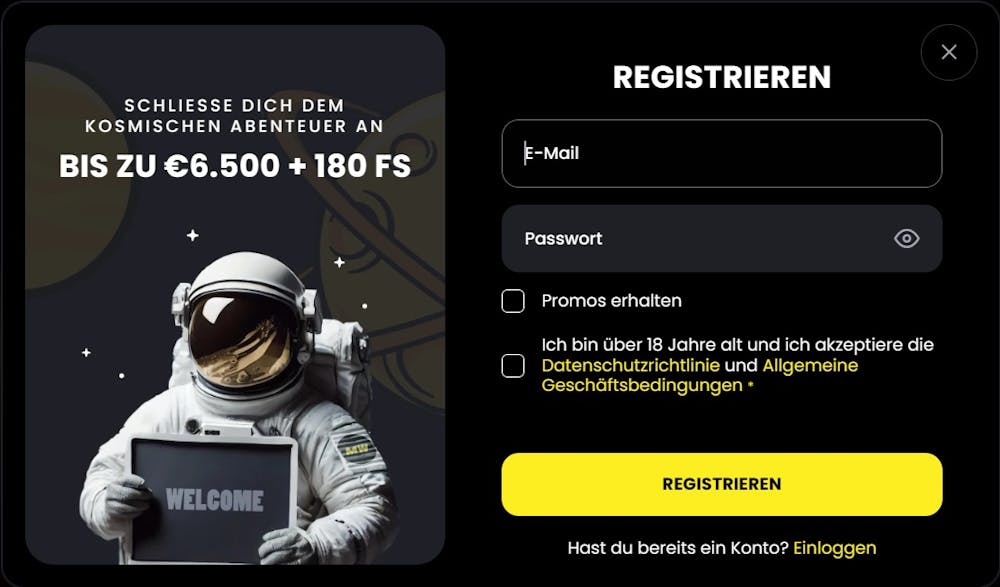 Moonwin Casino Registrierung