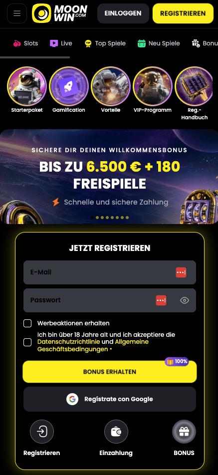 Moonwin Casino Startseite