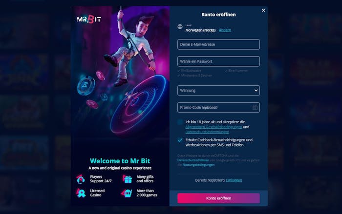 Mr Bit Casino Registrierung