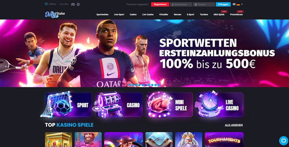 MyStake Casino Startseite