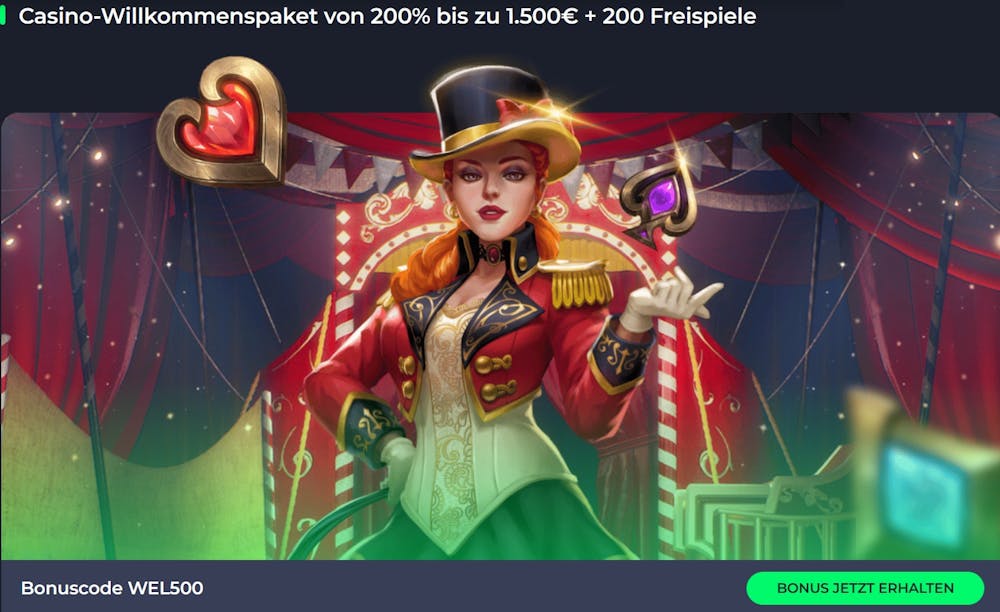 Das Willkommensbonuspaket von National Bet Casino von bis zu 1.500 € und 200 Freispielen