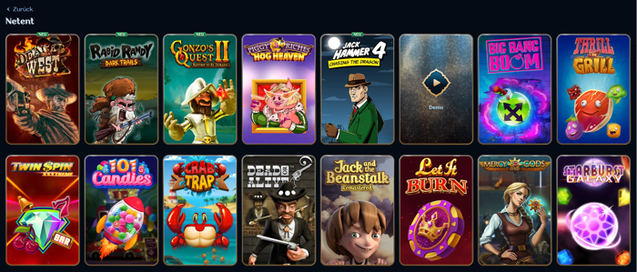 Beispiel für NetEnt Spiele im Online Casino