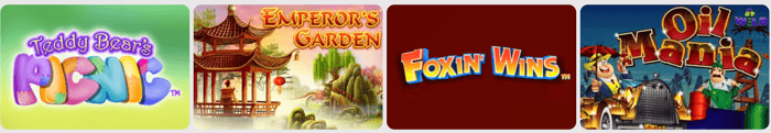 Beispielhafte Spielauswahl im NextGen Casino