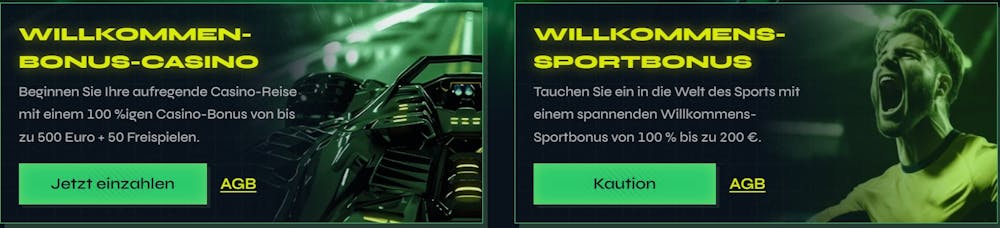 Die beiden Willkommensboni bei Nitrobet Casino