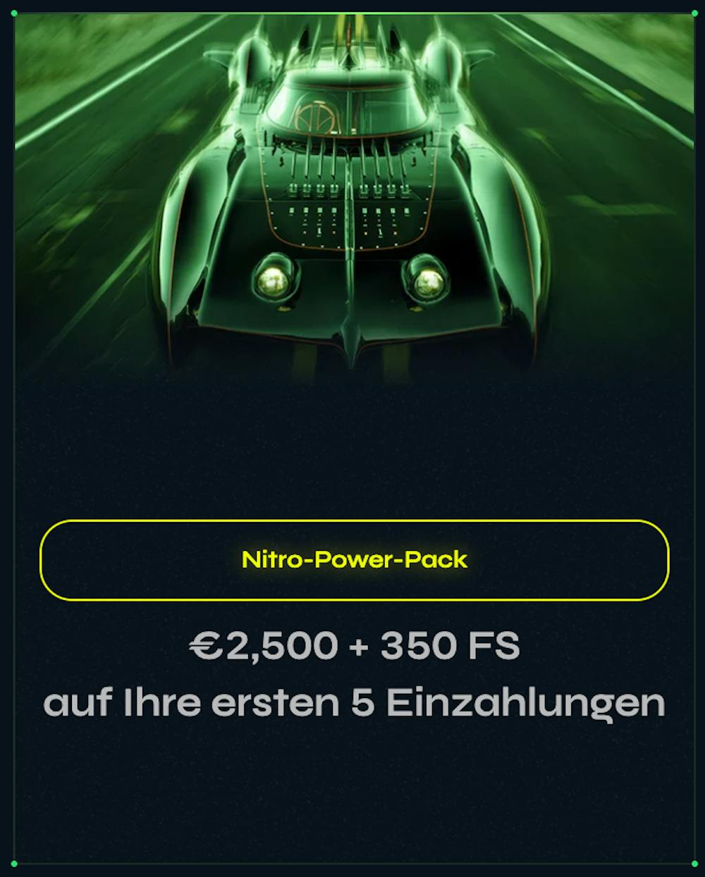 Casino mit Sofortüberweisung im Nitrobet Casino bis zu 2500 Euro und 350 Freispiele