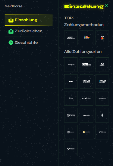 Einzahlungsmethoden im Nitrobet Casino