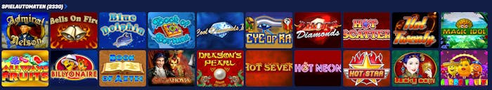 Nitrospins Spielauswahl