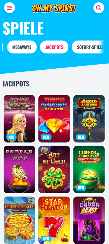 Oh My Spins Casino Jackpots