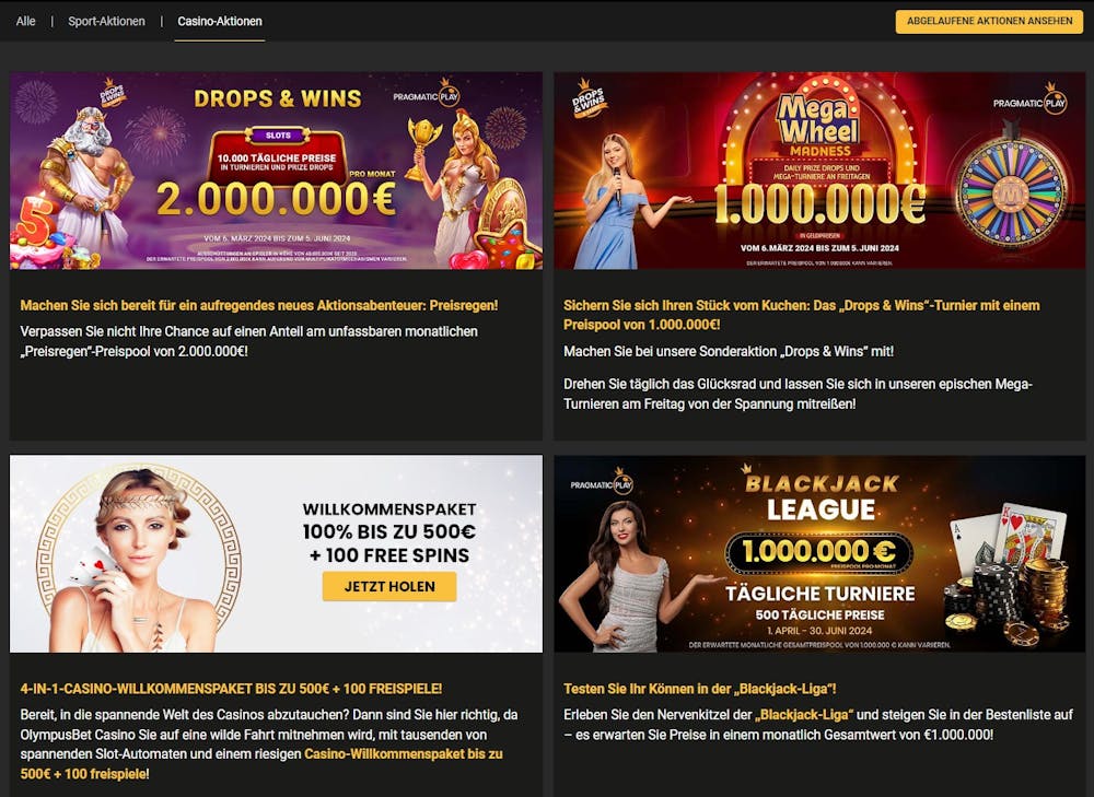 Olympusbet Casino Willkommensbonus