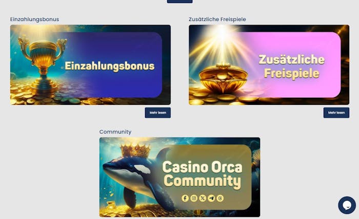 Bonusangebote im Casino Orca