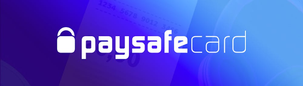 Offizielles paysafecard Logo vor einem Hintergrund mit einer 16-stelligen paysafecard-Gutscheinnummer