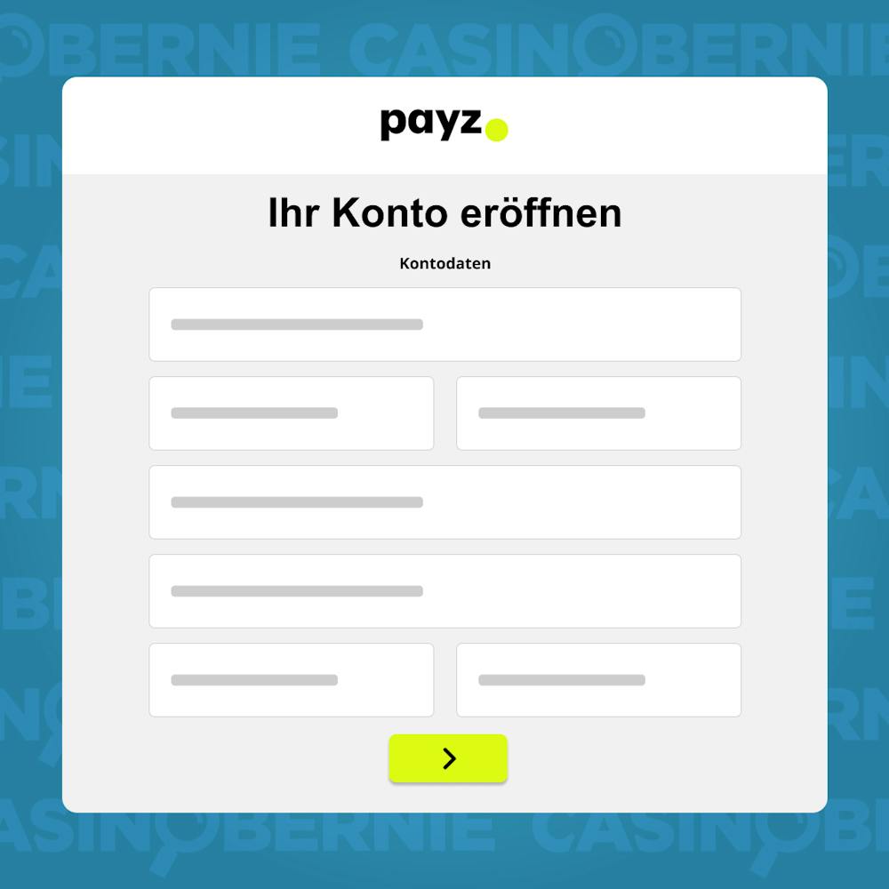 Kontoerstellung bei Payz starten