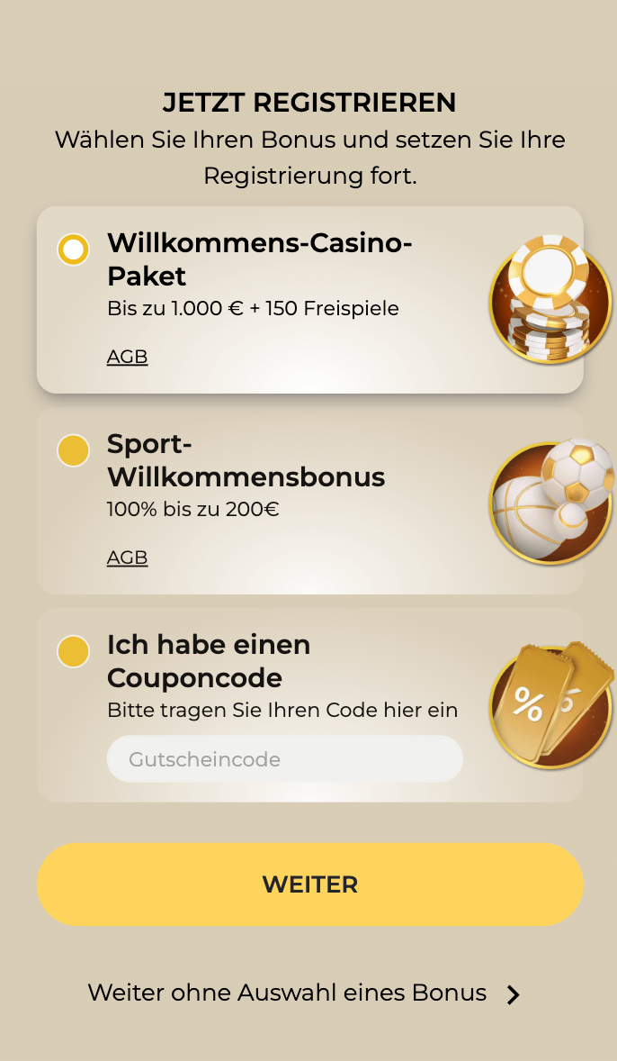 Anmeldeformular im Win Mega Casino