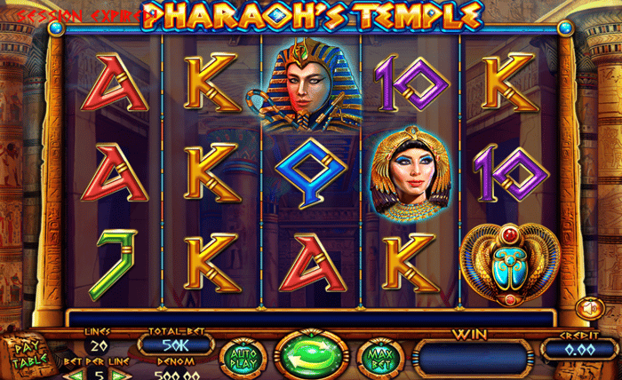 Pharao's Temple Screenshot des Felix Gaming Slots Online.