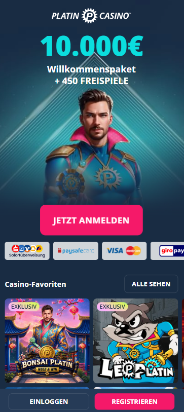 platin casino Titelseite
