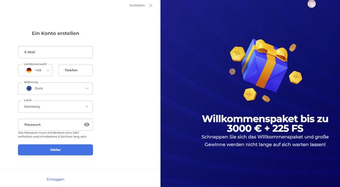 So melden Sie sich bei Pledoo Casino an