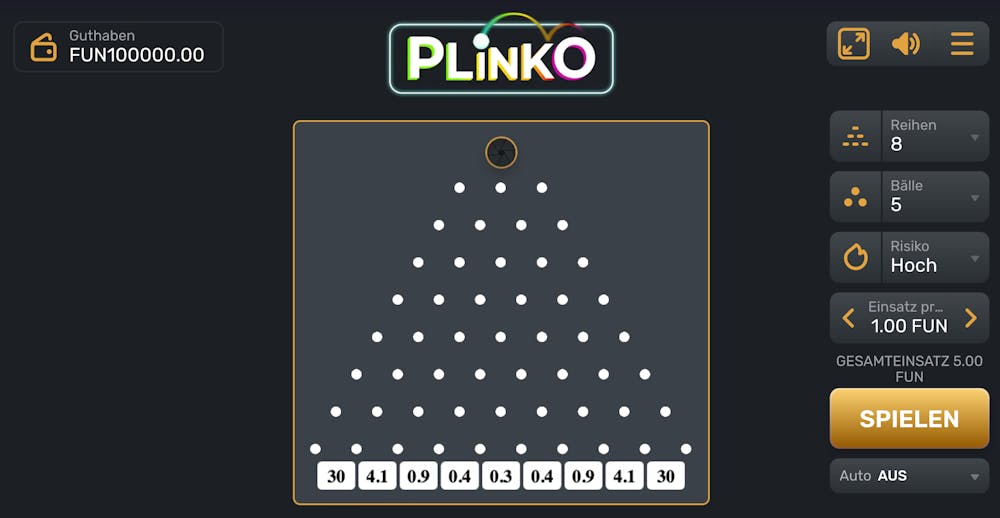 Kostenlose Plinko Casino Demoversion