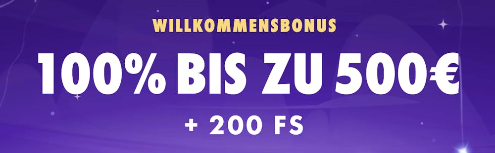 Willkommensbonus im Polestar Casino von 100 Prozent bis zu 500 Euro und 200 Freispiele