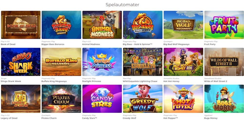 pronto casino spelautomater