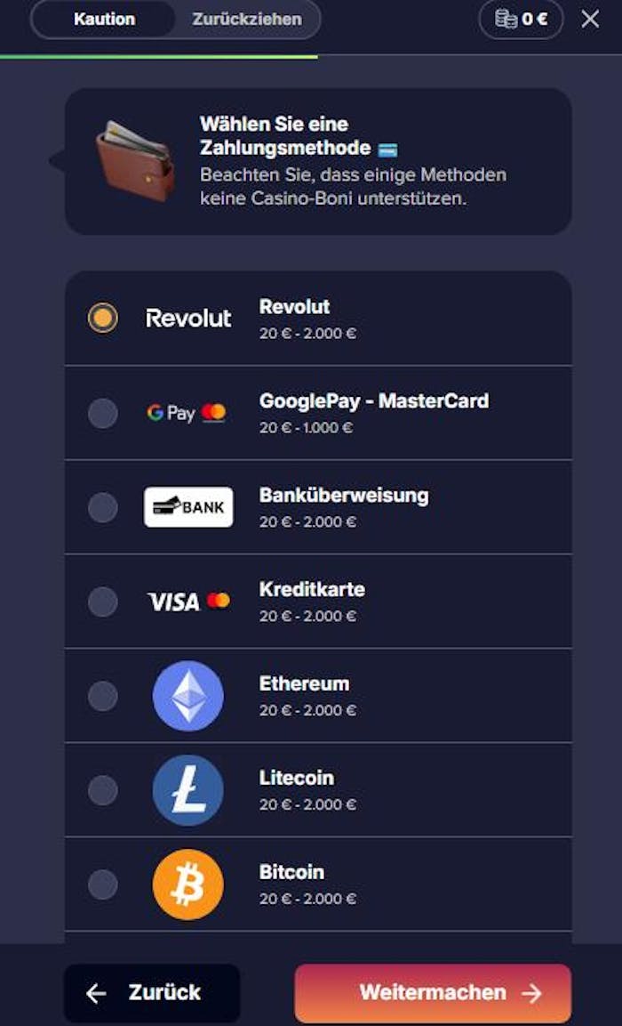 Einzahlungsmethoden im Puppybet Casino