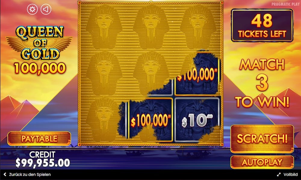 Queen of Gold Scratchcard