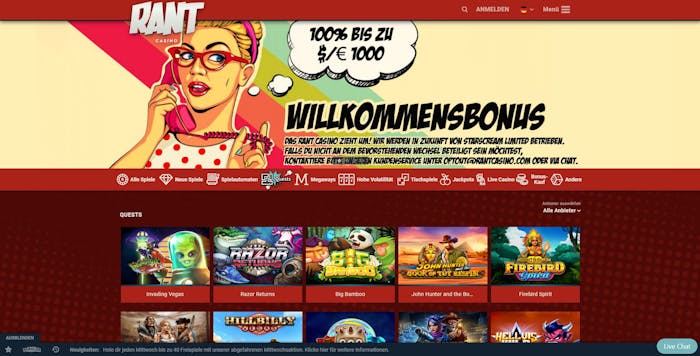 Rant casino Titelseit