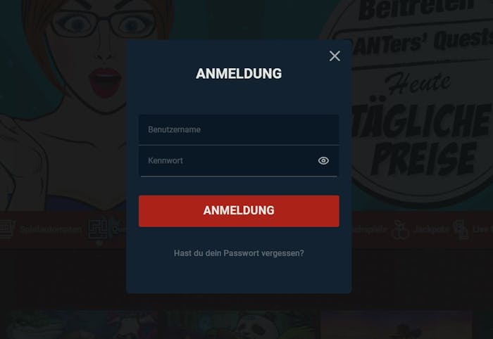 rant casino Registrierungsseite