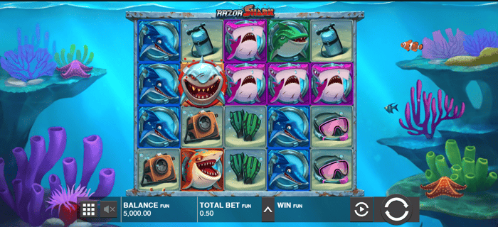 Razor Shark Slot Screenshot vom Push Gaming Casino.