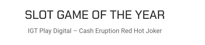 Gewinnauszeichnung für Cash Eruption Red Hot Joker Slot