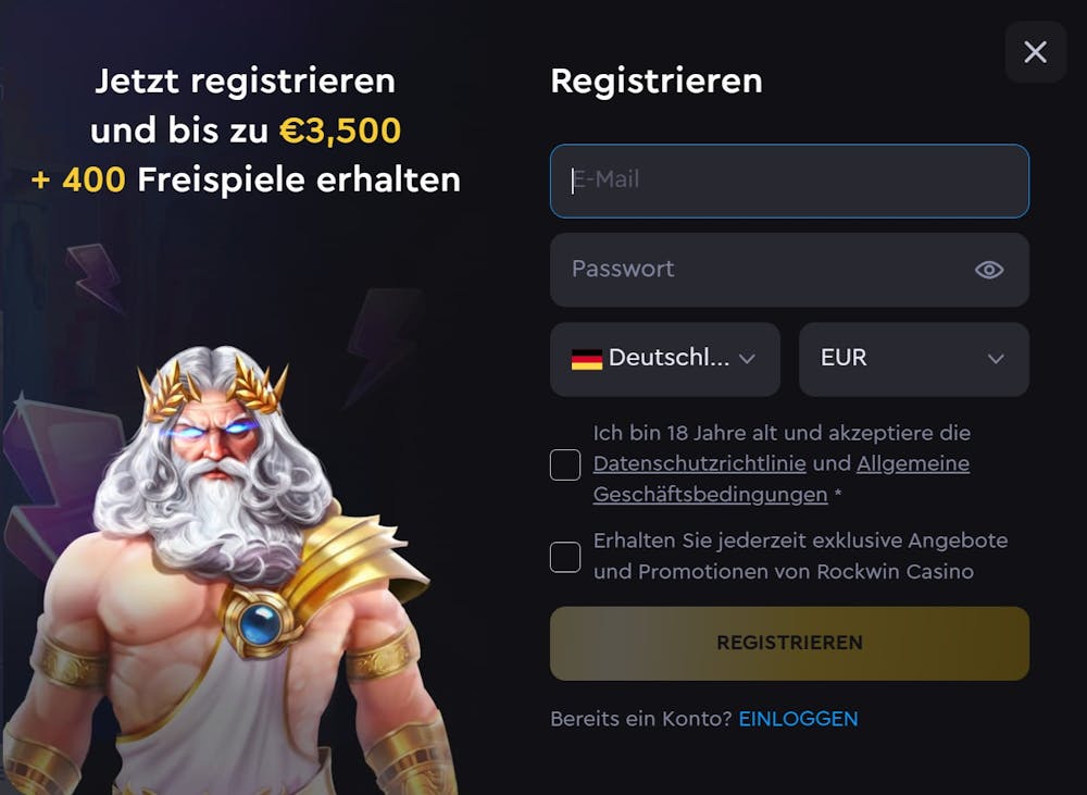 Rockwin registrieren