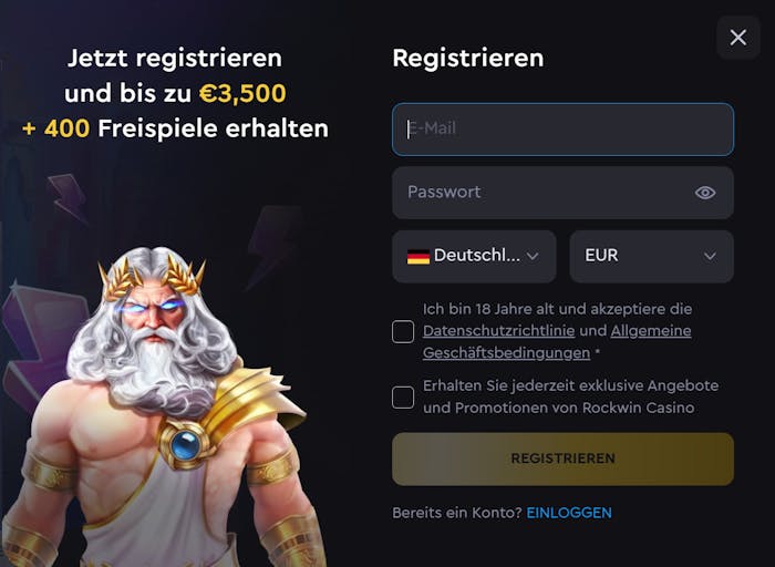 Rockwin registrieren