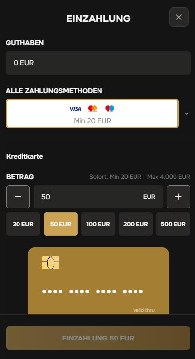 Einzahlungsmethoden im Golden Ring Casino