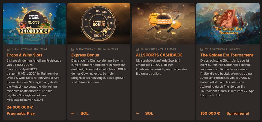 Sol Casino Bonusangebote und Aktionen