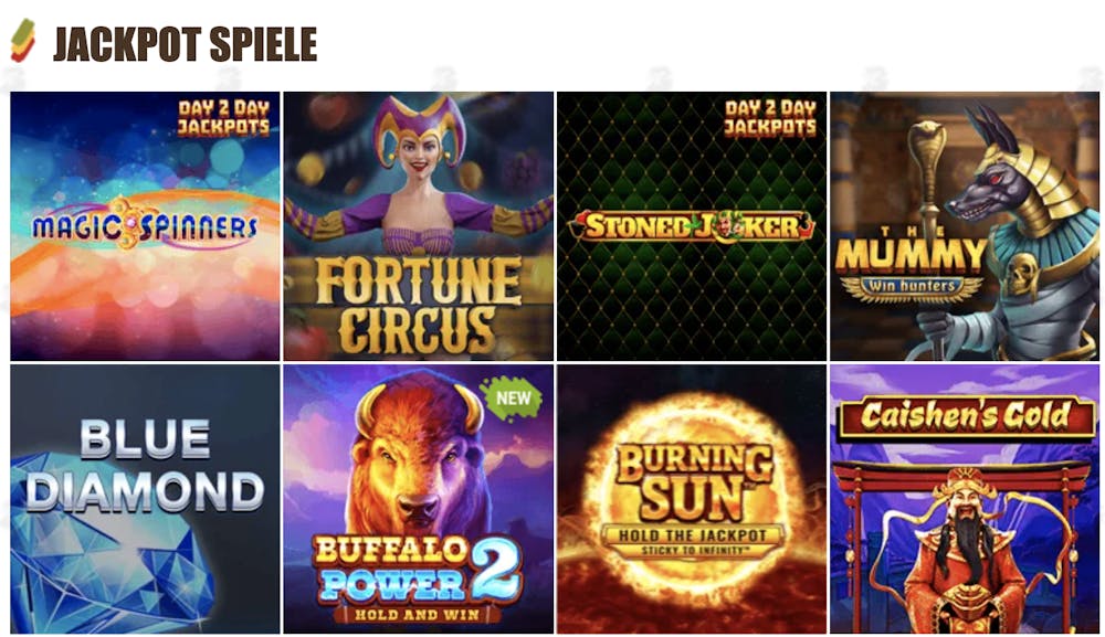 Bob Casino Jackpot Spiele