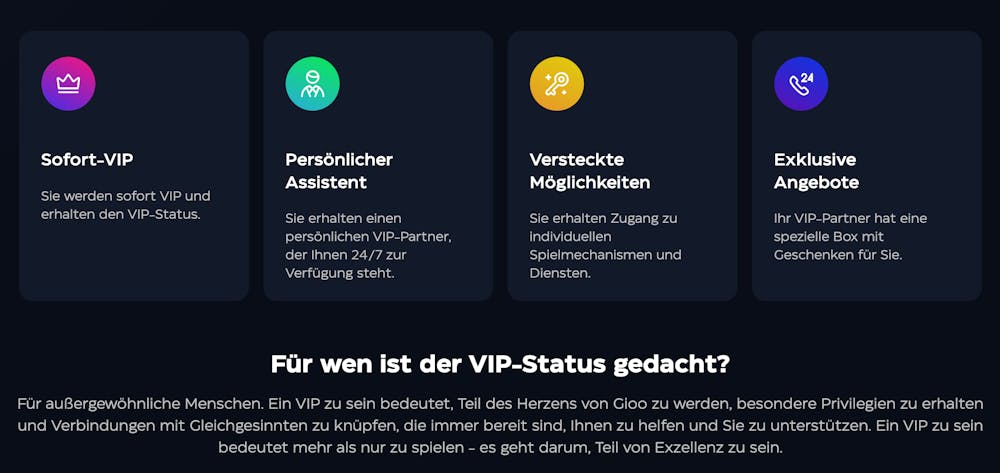 Gioo Casino VIP-Programm