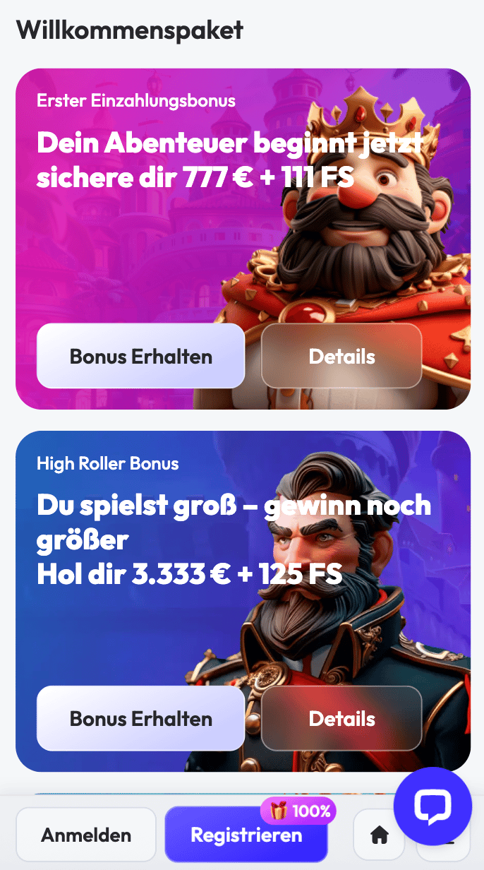 Beispiel für Bonusangebote in einem seriösen Online Casino