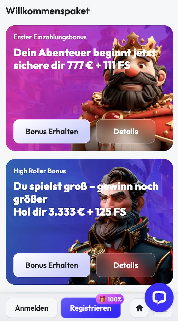 Beispiel für Bonusangebote in einem seriösen Online Casino
