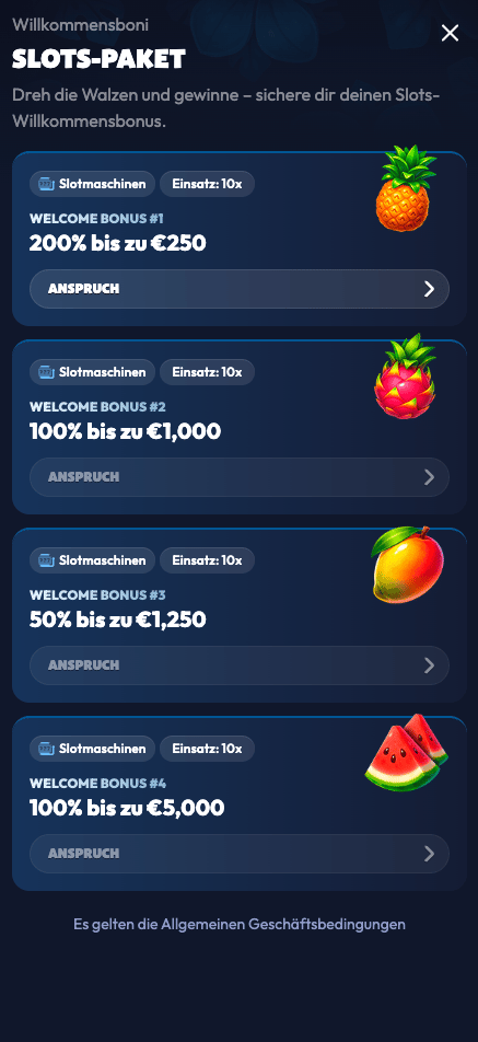Seven Casino Willkommensbonus