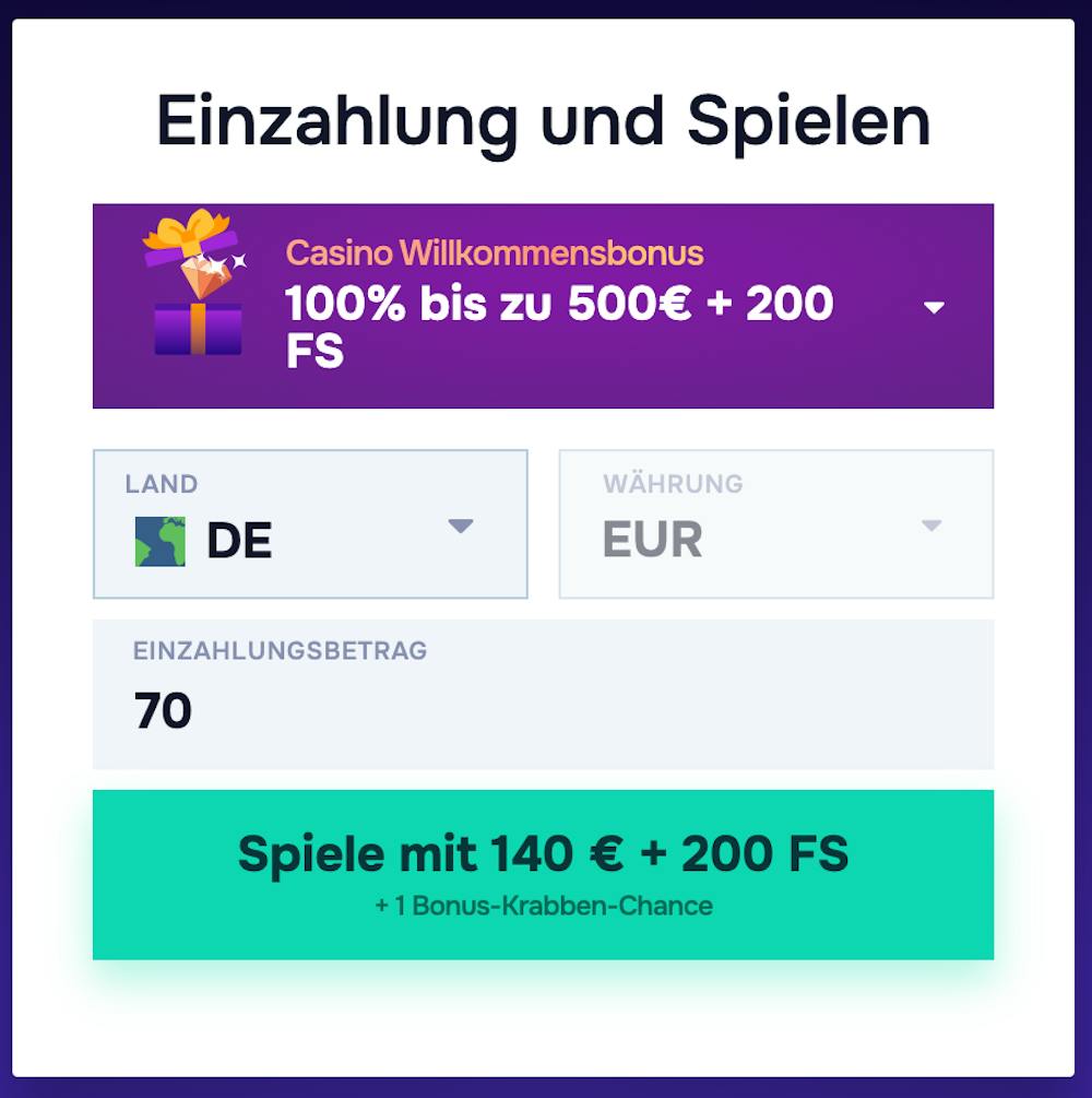 SG Casino Willkommensbonus