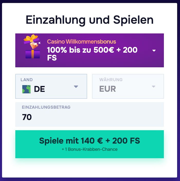 SG Casino Willkommensbonus