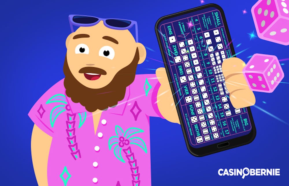 CasinoBernie mit Sic Bo mobile Casino Spiel auf Smartphone