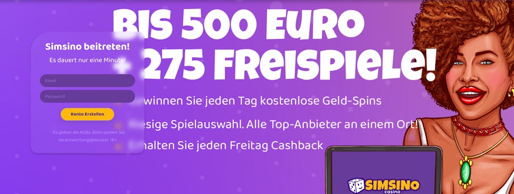 Simsino Casino Willkommensbonus