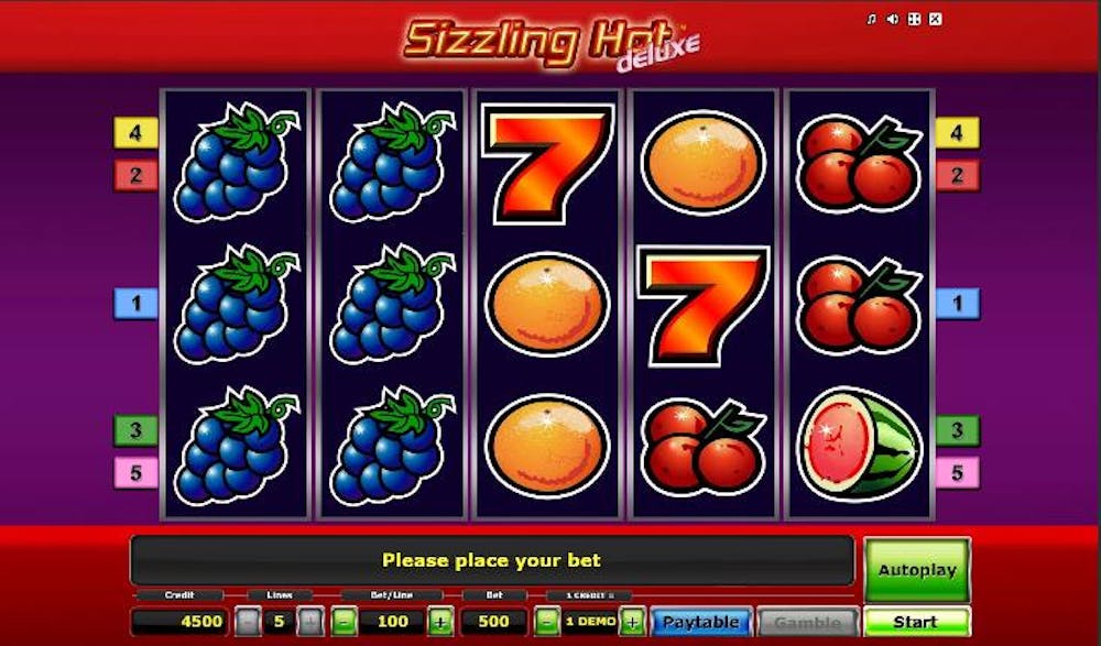 Der Aufbau des Sizzling Hot Slots