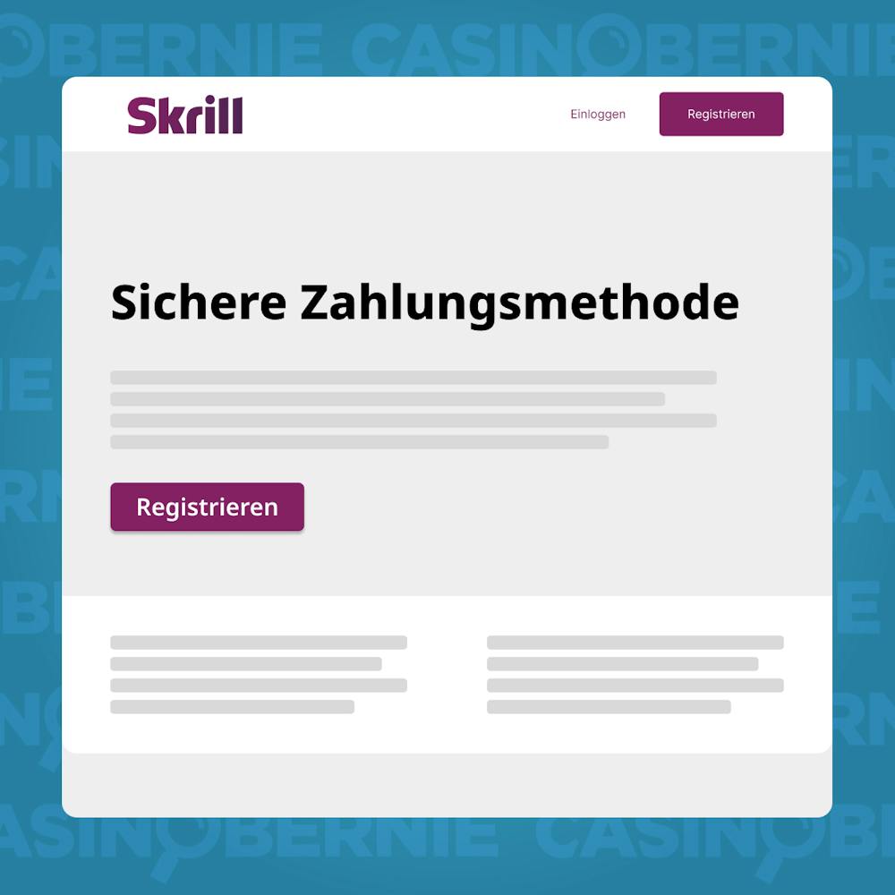 Registrierung bei Skrill starten