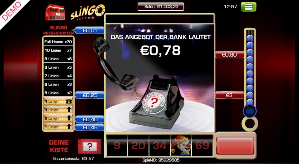 Slingo Deal or No Deal