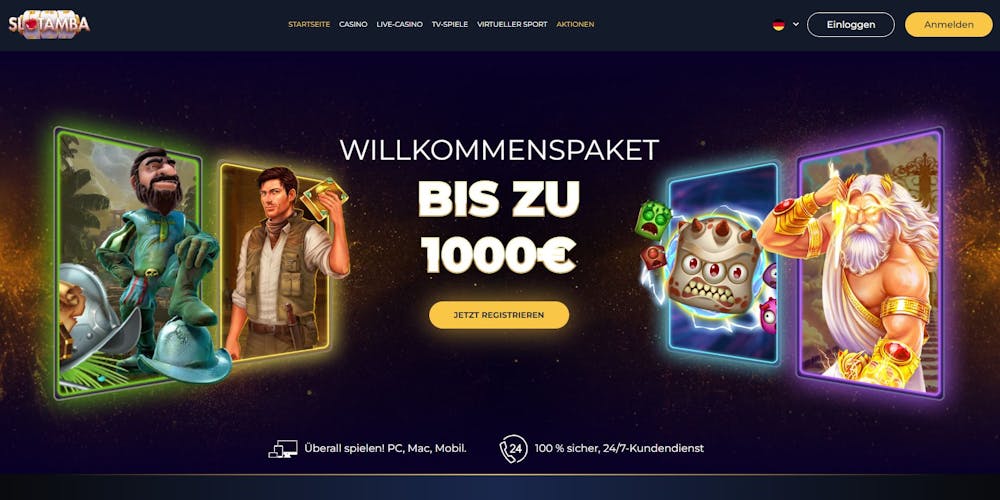 SlotAmba Casino Hauptseite