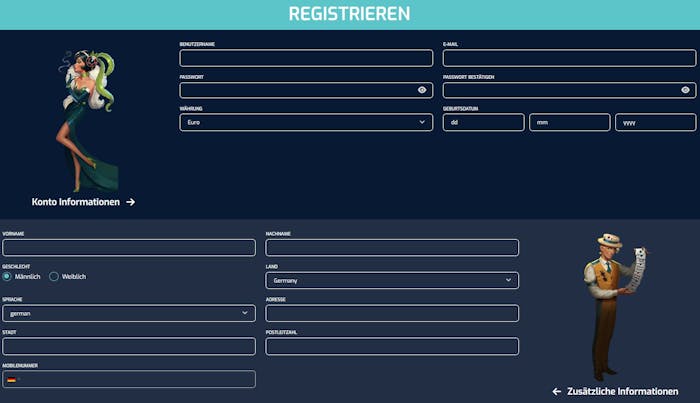 slots4me Anmeldeseite