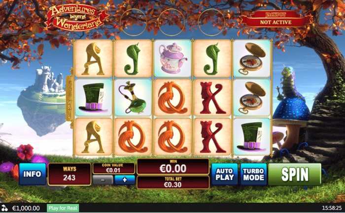 Adventures Beyond Wonderland Screenshot im playtech online casino.