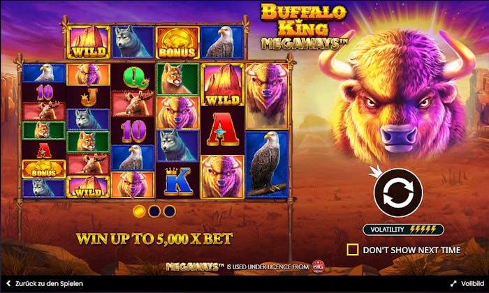 Spielautomaten Gewinnchance bei Buffalo King