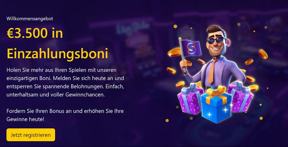 Willkommensbonus im Slottio Casino bis zu 3500 Euro